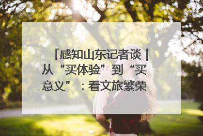 感知山东记者谈｜从“买体验”到“买意义”：看文旅繁荣背后的幸福新定义